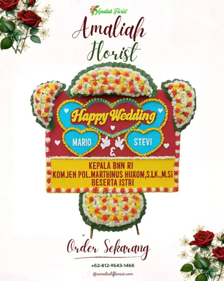 Papan Bunga Pernikahan Lampegan